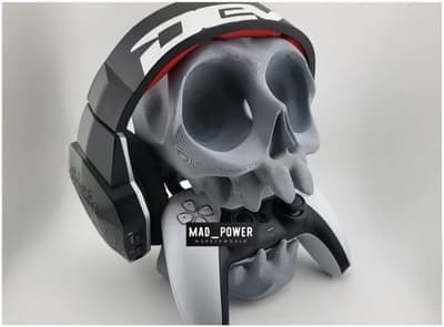 ps5 ps4 headphone & controller skull