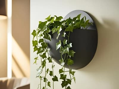 Wall-mounted ball plant pot
