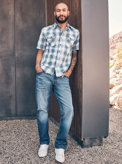 Blue sports jeans