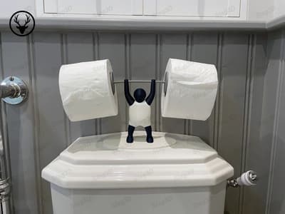 The Strongman toilet roll holder
